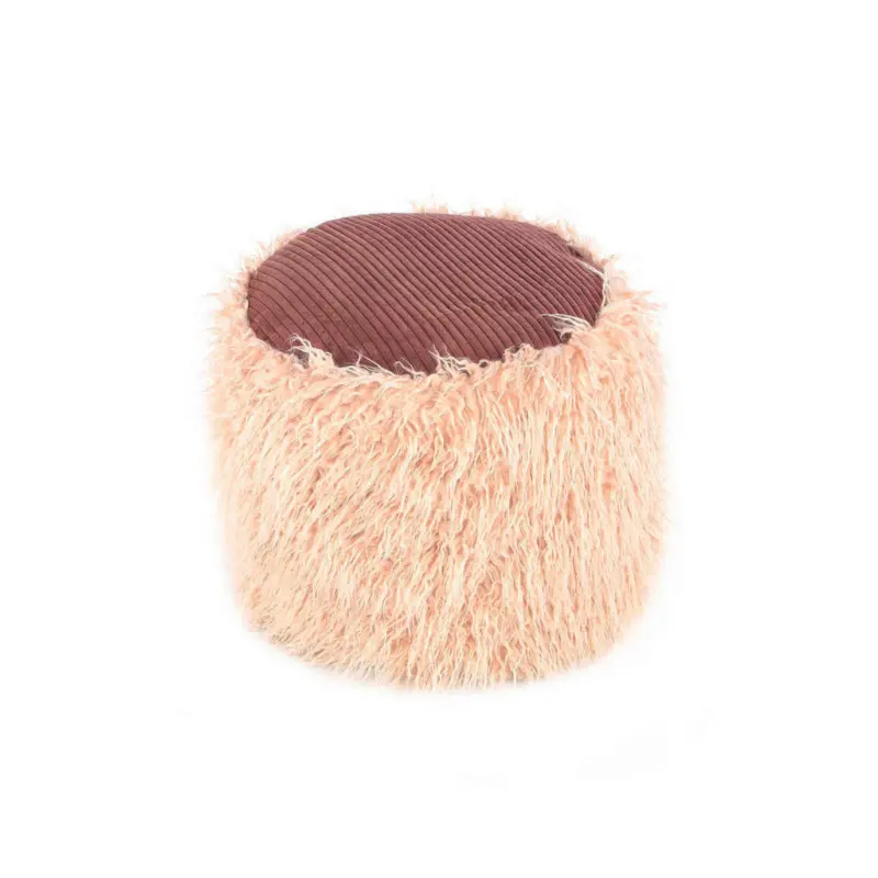 Pouf in Beige Kunststoff