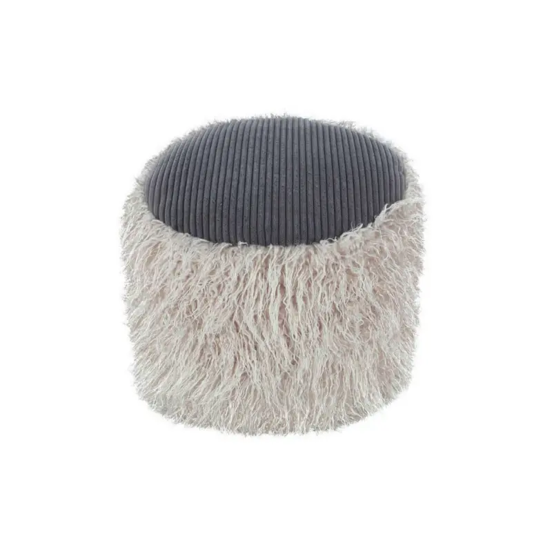 Pouf in Hellgrau Kunststoff