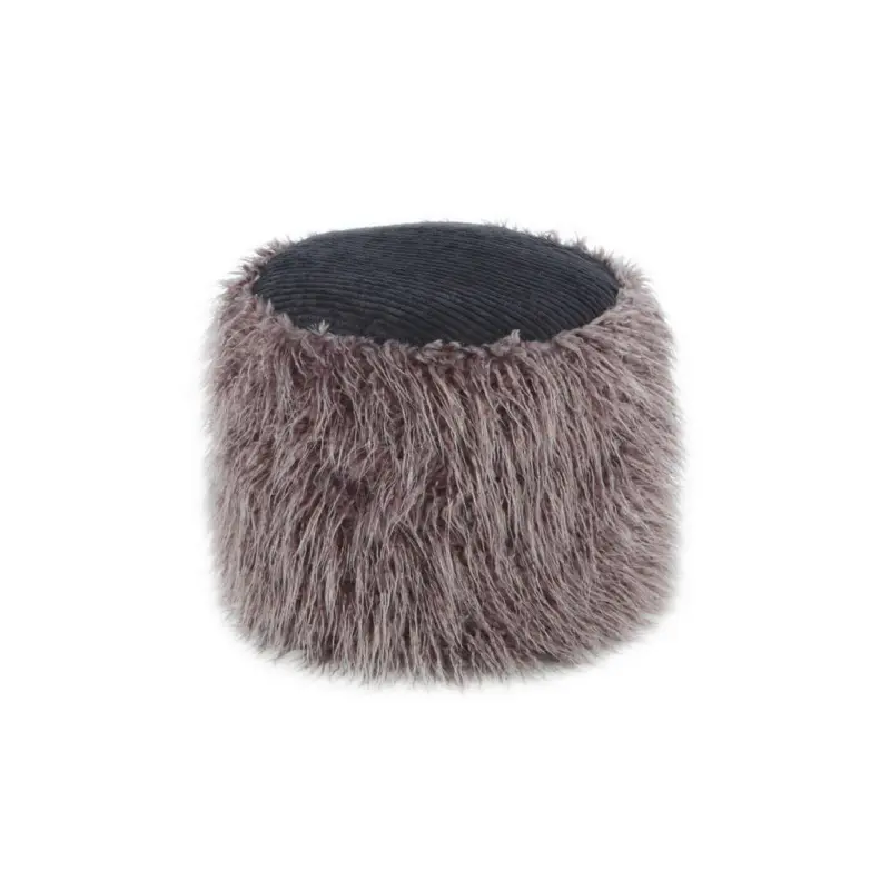 Pouf in Dunkelgrau Kunststoff