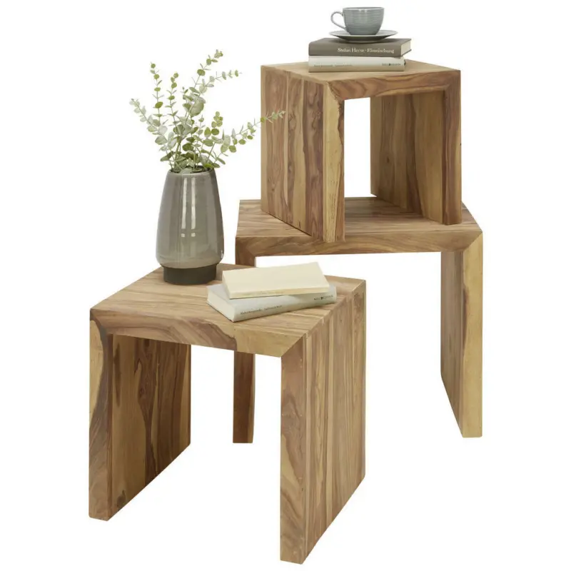 Satztisch in Holz 55/35/45 cm