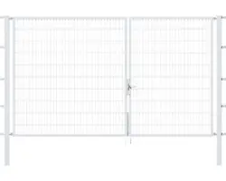 Doppeltor Flexo 350 x 200 cm silber