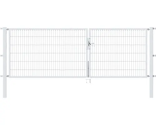 Doppeltor Flexo 350 x 120 cm silber