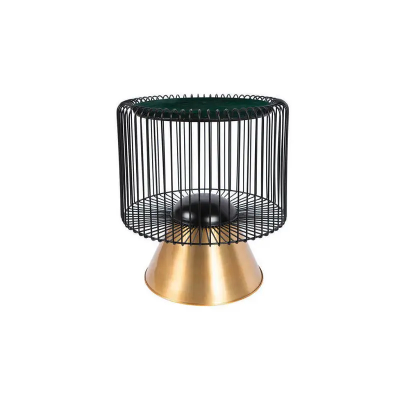 Beistelltisch in Metall, Stein 51/51/56,5 cm