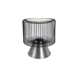 Beistelltisch in Metall, Stein 51/51/56,5 cm