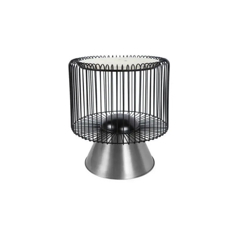 Beistelltisch in Metall, Stein 51/51/56,5 cm