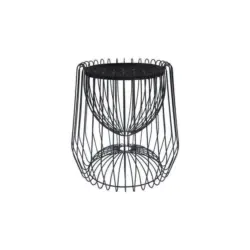 Beistelltisch in Metall, Stein 50/50/51 cm