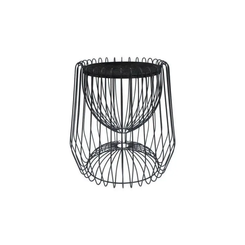 Beistelltisch in Metall, Stein 50/50/51 cm