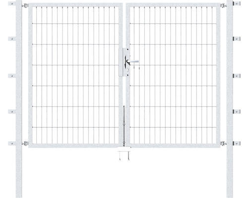 Doppeltor Flexo 197 x 140 cm silber