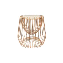 Beistelltisch in Metall, Stein 50/50/51 cm