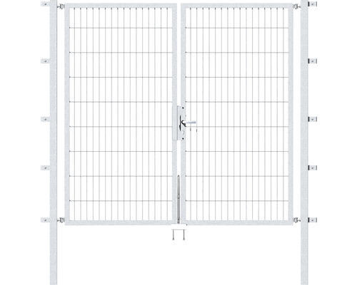 Doppeltor Flexo 197 x 180 cm silber