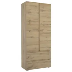 Drehtürenschrank in Eichefarben