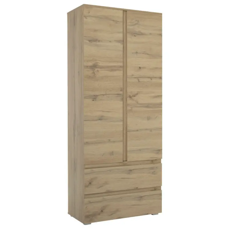 Drehtürenschrank in Eichefarben