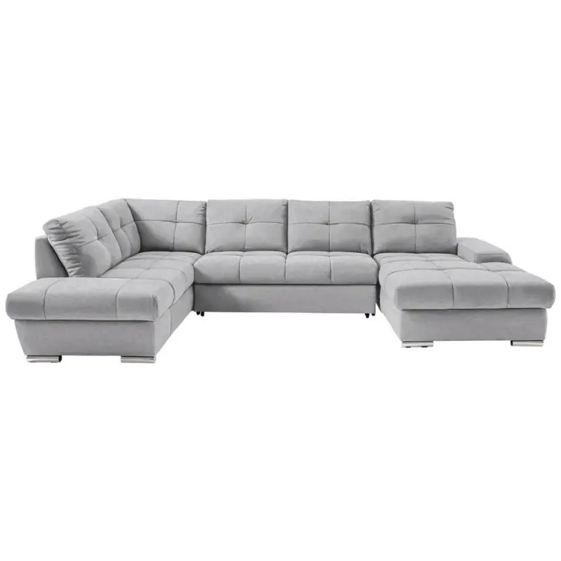 Ecksofa in Webstoff Grau