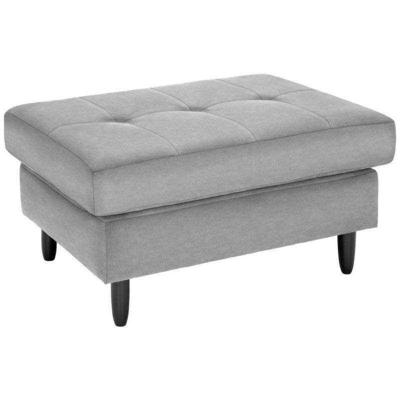 Hocker in Textil Grau