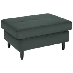 Hocker in Textil Dunkelgrün