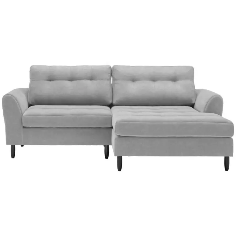 Ecksofa in Mikrofaser Grau