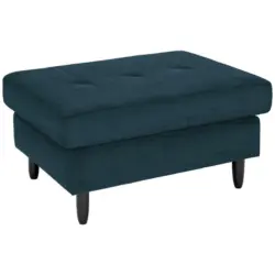 Hocker in Textil Dunkelblau
