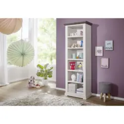 Standregal 68/201/44 cm Grau, Weiß