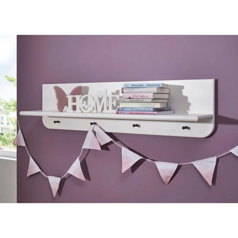 Wandboard in 120/30/20 cm Grau, Wei&szlig;