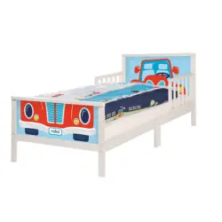 Kinder-/Juniorbett 70/140 cm in Multicolor, Weiß