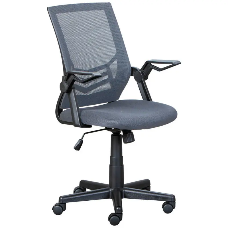 Drehstuhl in Netzbespannung Grau, Schwarz