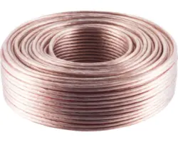 Lautsprecherkabel (H)03VH-H 2x0,75 mm² flexibel, 50 m, transparent