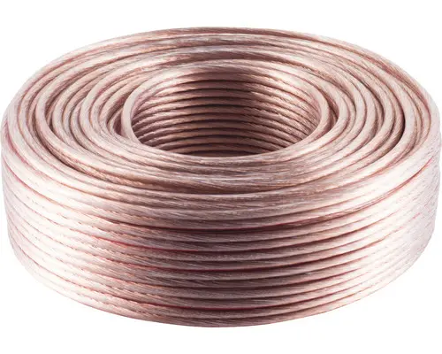 Lautsprecherkabel (H)03VH-H 2x0,75 mm² flexibel, 50 m, transparent