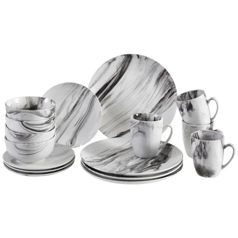 Kombiservice Marmor 16-teilig