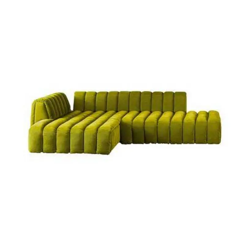 Ecksofa in Flachgewebe Grün