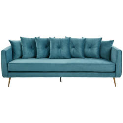 Sofa in Samt Blau