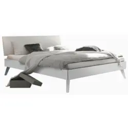 Bett 90/200 cm in Weiß