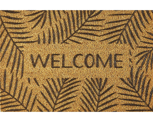 Kokosmatte Finesse Leaves Welcome 40x60 cm