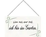 Hornbach Holzschild mit Kette Wenn mich einer13x23 cm