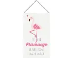 Hornbach Holzschild mit Kette Flamingo 13x23 cm