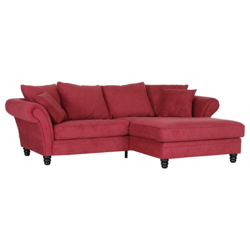 Ecksofa in Flachgewebe Rot