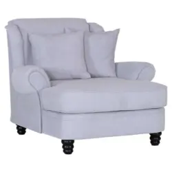 Lesesessel in Flachgewebe Hellgrau