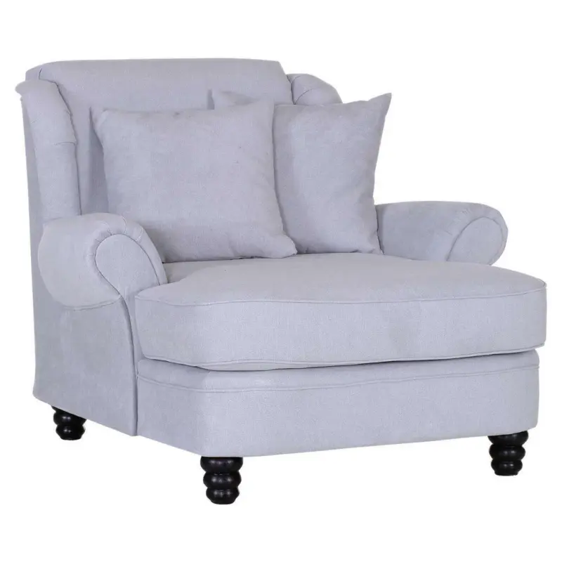 Lesesessel in Flachgewebe Hellgrau