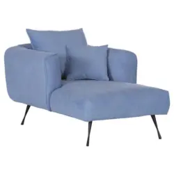 Lesesessel in Flachgewebe Blau