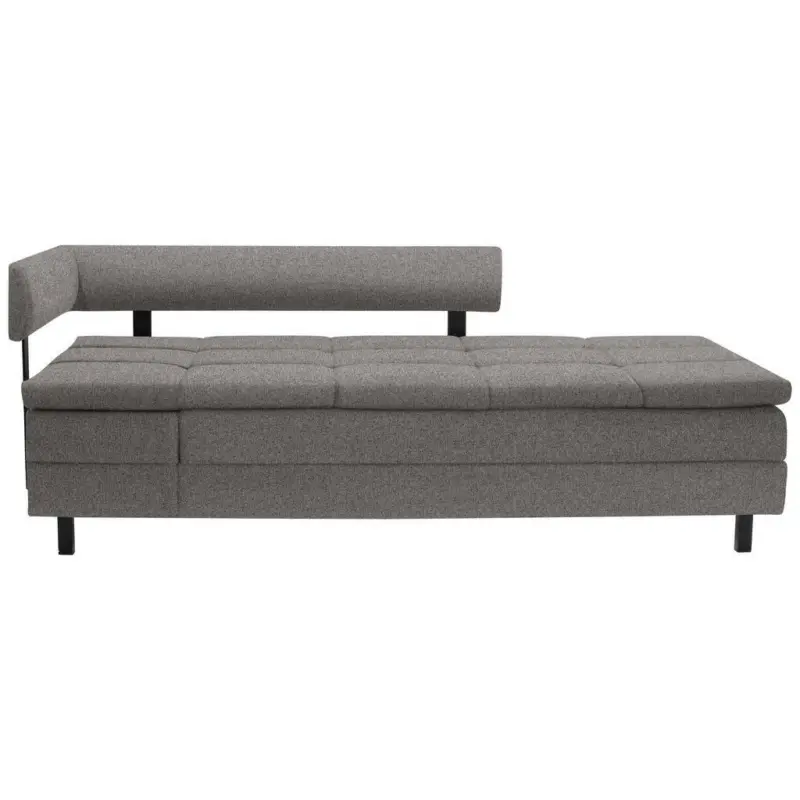 Liege in Flachgewebe Grau