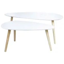 Couchtischset in Holzwerkstoff 85/75/45 cm