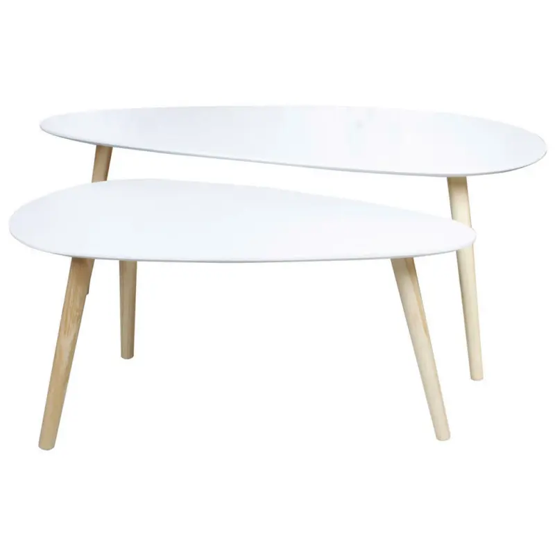 Couchtischset in Holzwerkstoff 85/75/45 cm