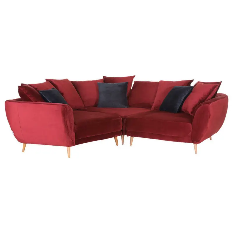 Ecksofa in Flachgewebe Rot