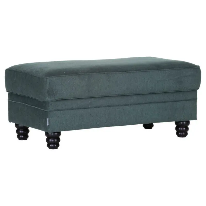 Hocker in Holz, Textil Grün