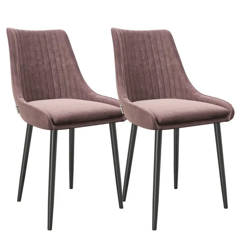 Stuhl-Set 2 Stück in gesteppt