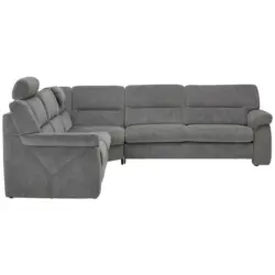 Ecksofa in Chenille Grau