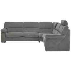 Ecksofa in Chenille Grau