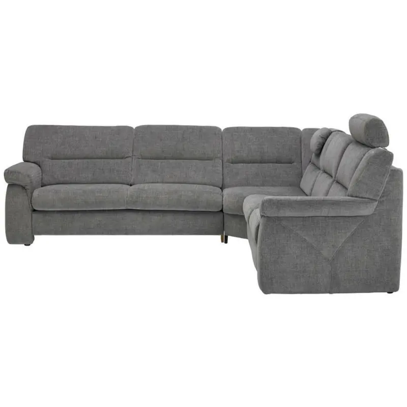 Ecksofa in Chenille Grau
