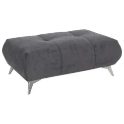 Hocker in Textil Schwarz