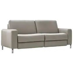 Sofa in Echtleder Grau