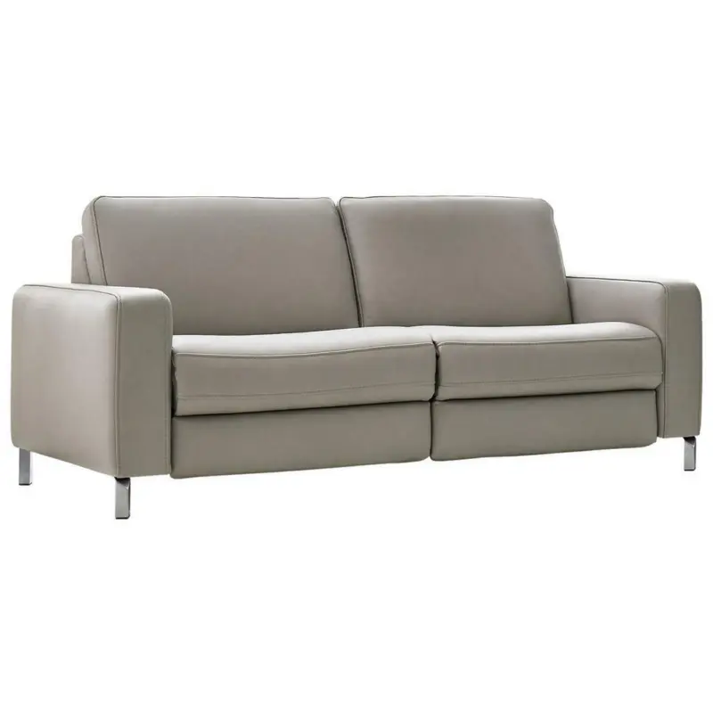 Sofa in Echtleder Grau